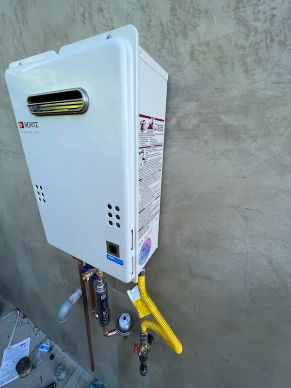 Tankless water heater installation for Clymer homes